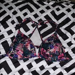 Pink Victoria Secrets bikini top and bottoms